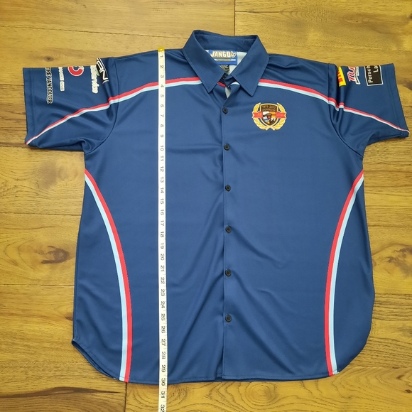 Jango Sportswear Porsche Racing Style Short Sleeve Button Up Shirt - Picture 7 of 10